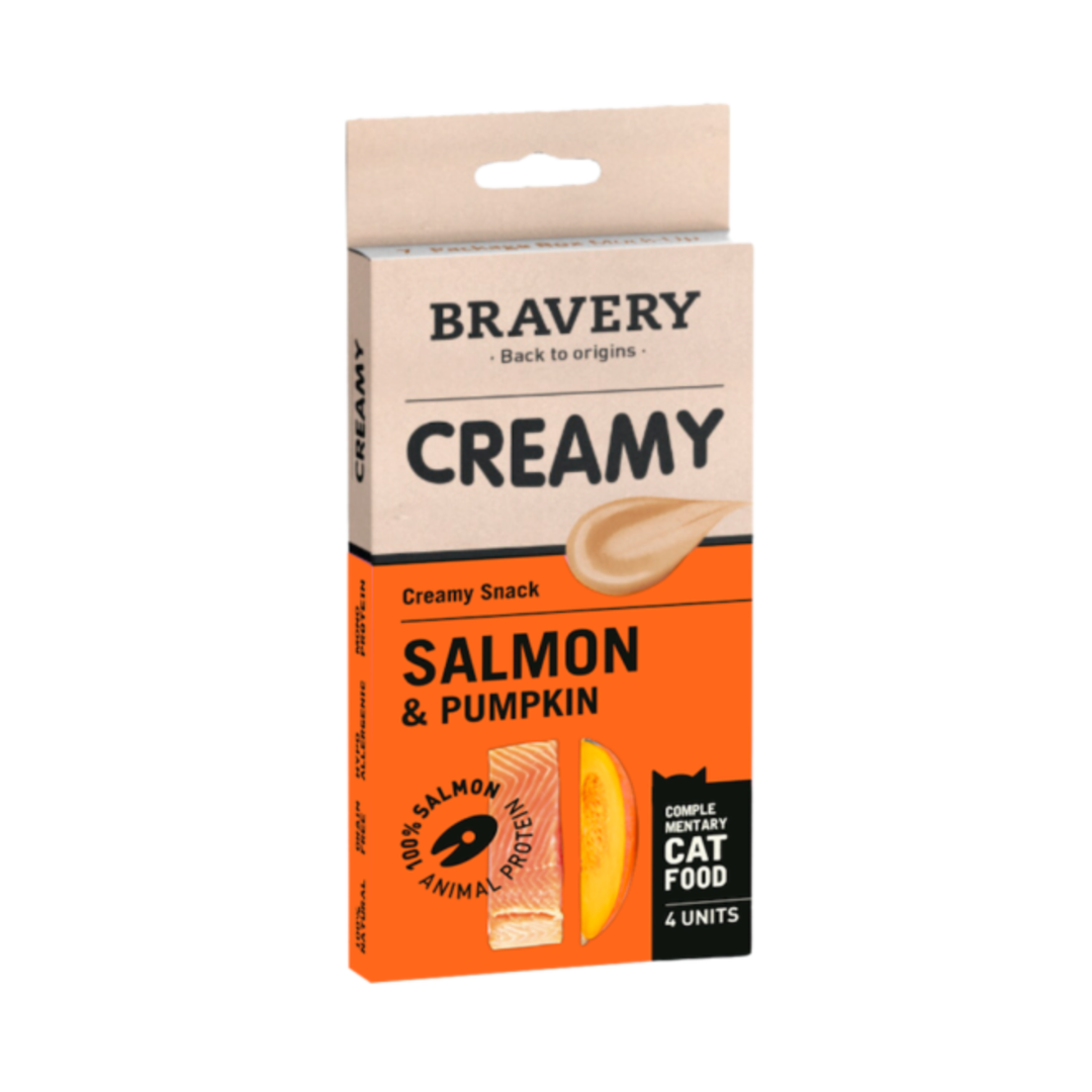 Bravery Cream – Natural Gourmet Snack for Cats (4 x 14g Sachets) | Grain Free, 100% Natural & Hypoallergenic thumbnail 4