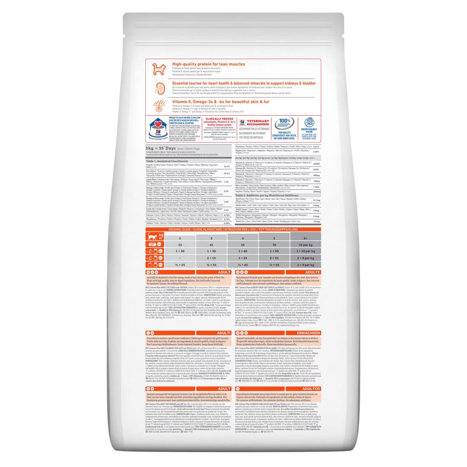 Croquettes pour chat adulte – Poulet  Hill’s Science Plan (1–6 ans) 3 kg thumbnail 2