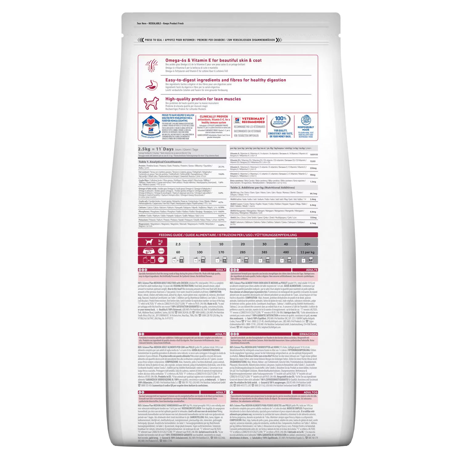Croquettes pour chien adulte moyenne race Hill’s Science Plan - 14 kg thumbnail 2