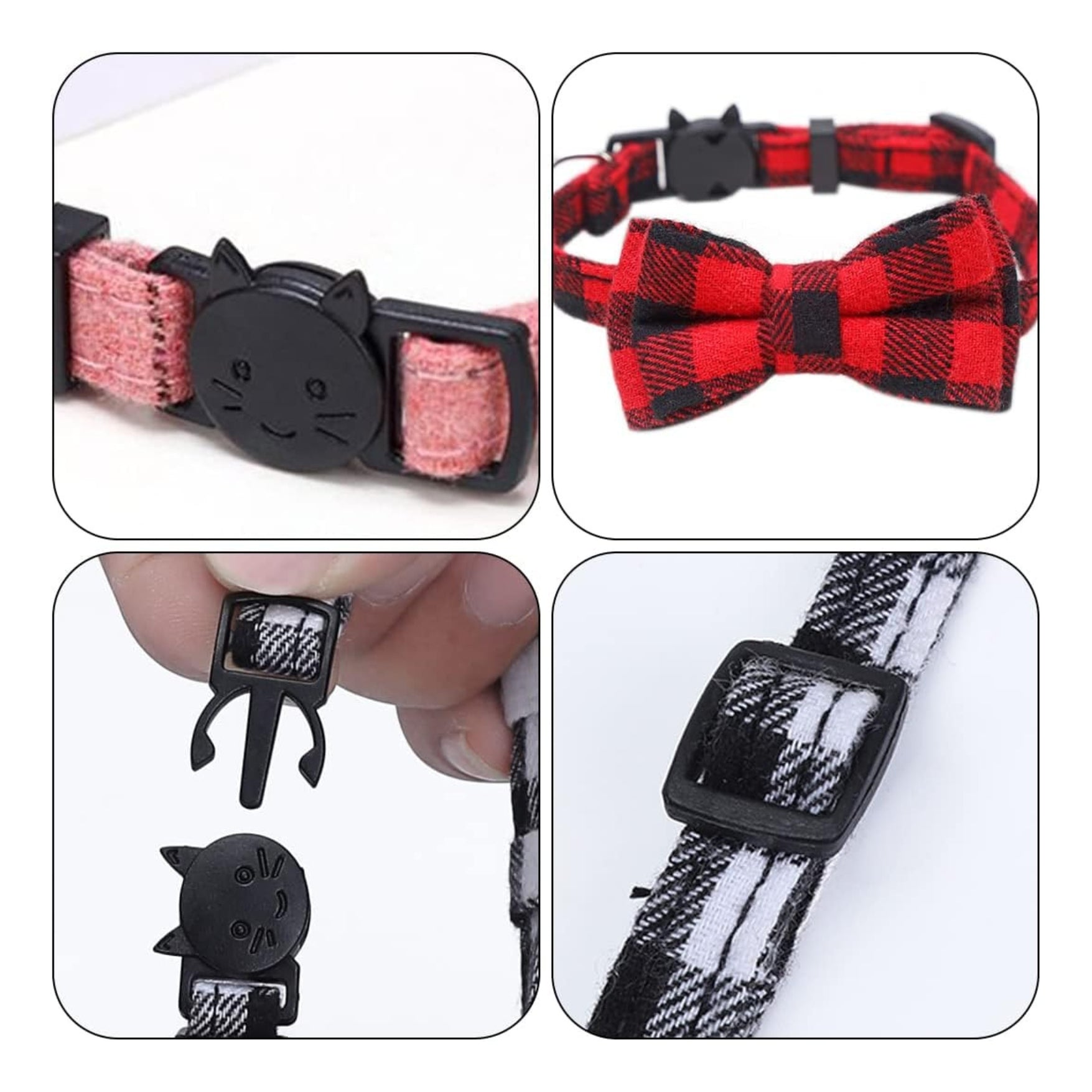 Collier Nœud Papillon pour Animaux – Cravate Réglable avec Clochette thumbnail 5