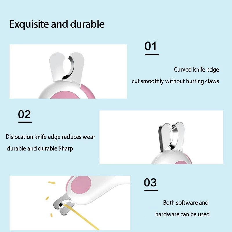 قصّافة أظافر للحيوانات الأليفة مع ضوء LED thumbnail 5