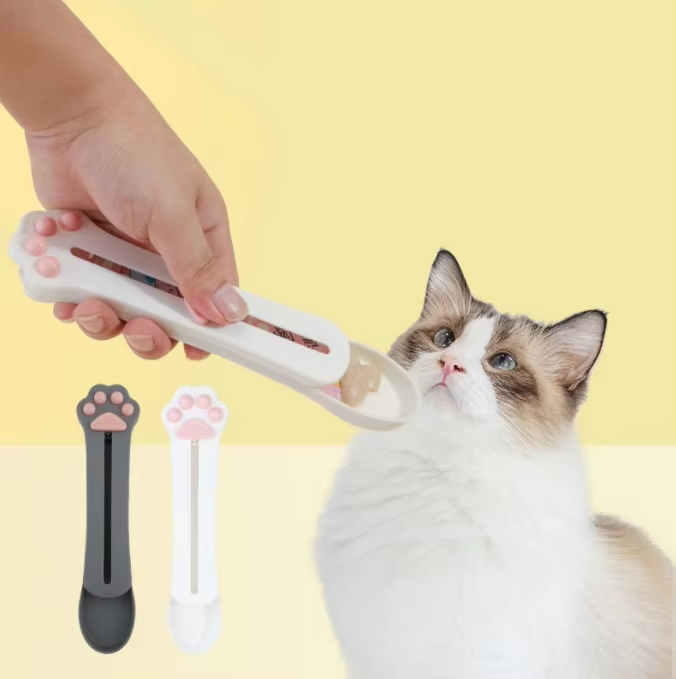 Cuillère Distributrice pour Chat – Tête Souple pour Nourriture Humide thumbnail 3