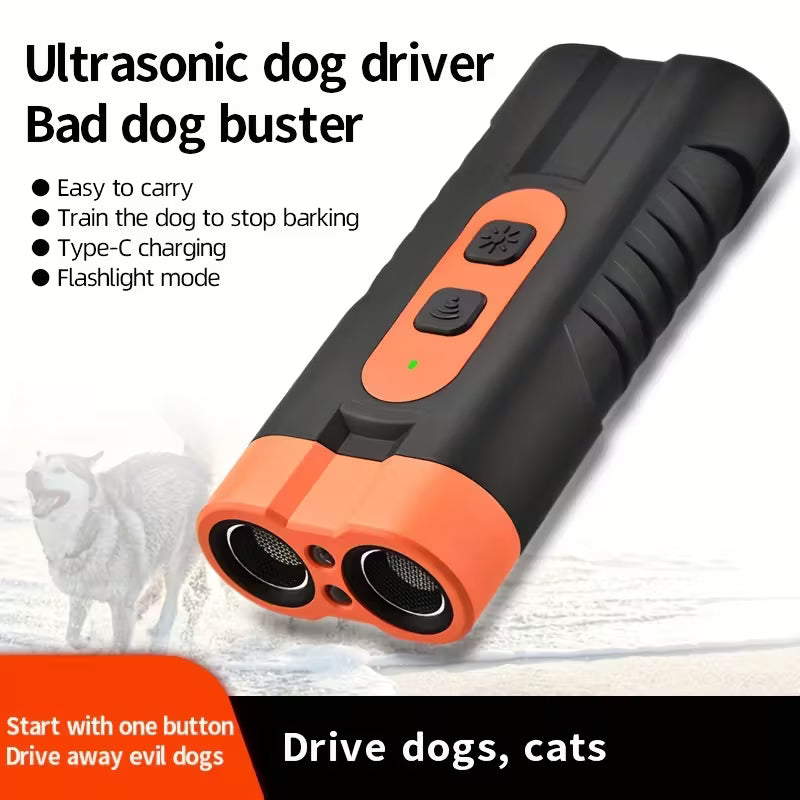 Anti-aboiement ultrasonique rechargeable pour chien – Dissuadeur portable éducatif thumbnail 2