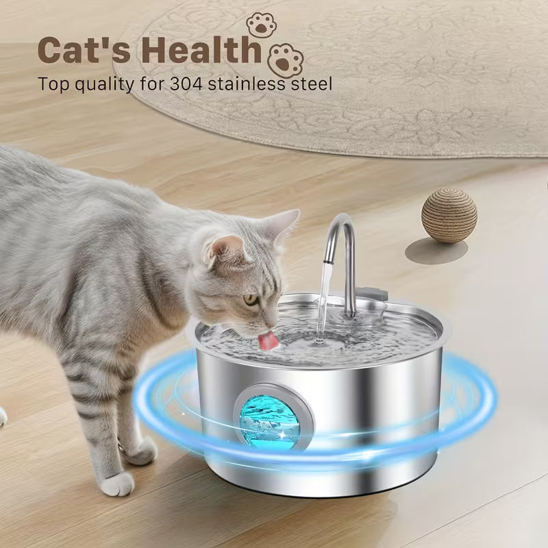 Fontaine à Eau pour Animaux en Inox – Distributeur 3,2 L Silencieux thumbnail 3
