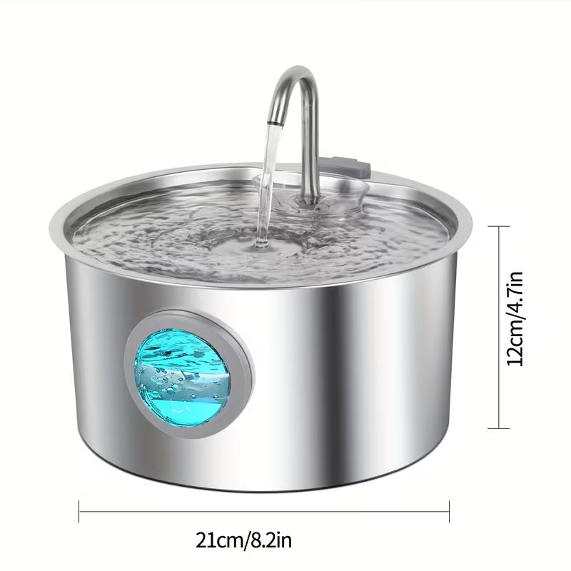 Fontaine à Eau pour Animaux en Inox – Distributeur 3,2 L Silencieux thumbnail 5