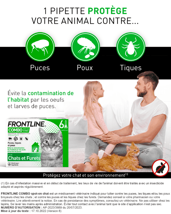 Frontline Spot-On pour chats – Protection fiable contre les puces et les tiques thumbnail 4