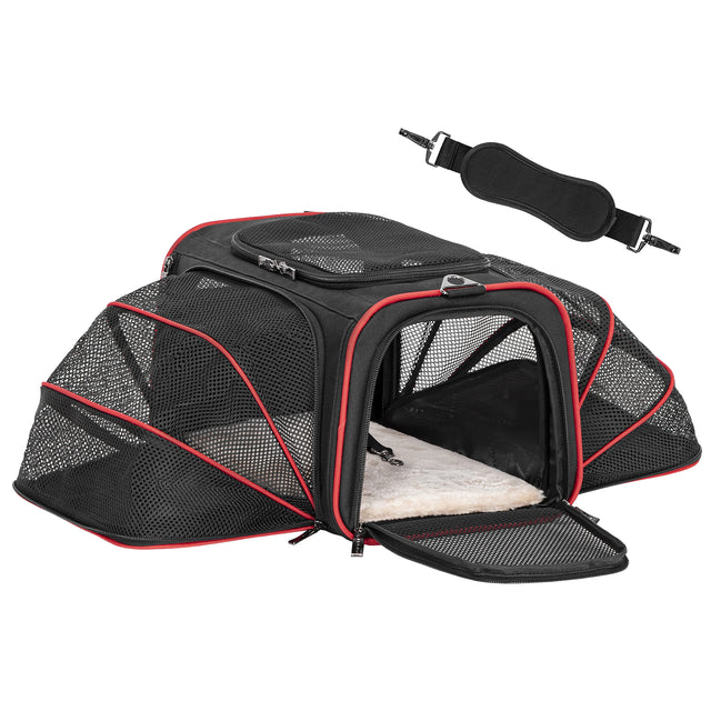 حقيبة نقل قابلة للتوسيع Galaxy Pets للقطط الكبيرة والكلاب الصغيرة 🐾