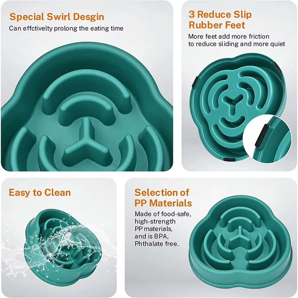 Gamelle Anti-Glouton pour Chien – Antidérapante, Alimentaire & Facile à Nettoyer thumbnail 10