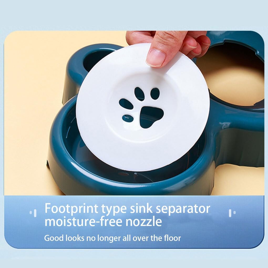 Gamelle inclinée pour chat avec distributeur d'eau automatique – Anti-déversement et facile à nettoyer thumbnail 6