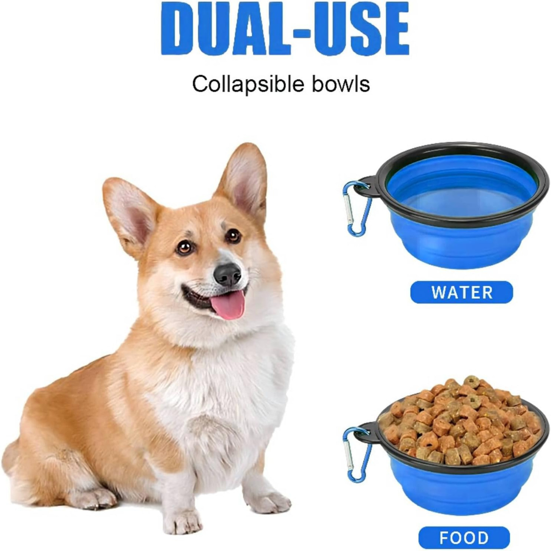 Gamelle Pliable pour Chien – Écuelle de Voyage Portable pour Nourriture & Eau avec Mousqueton thumbnail 5