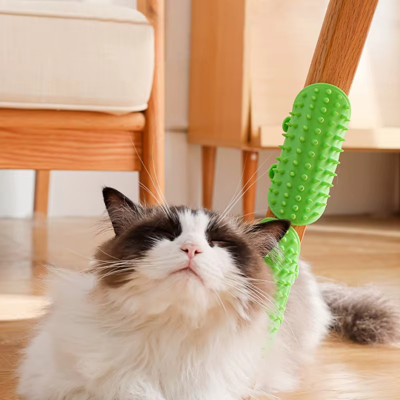 Griffoir pour chat – Brosse de toilettage en silicone souple pour meubles thumbnail 2