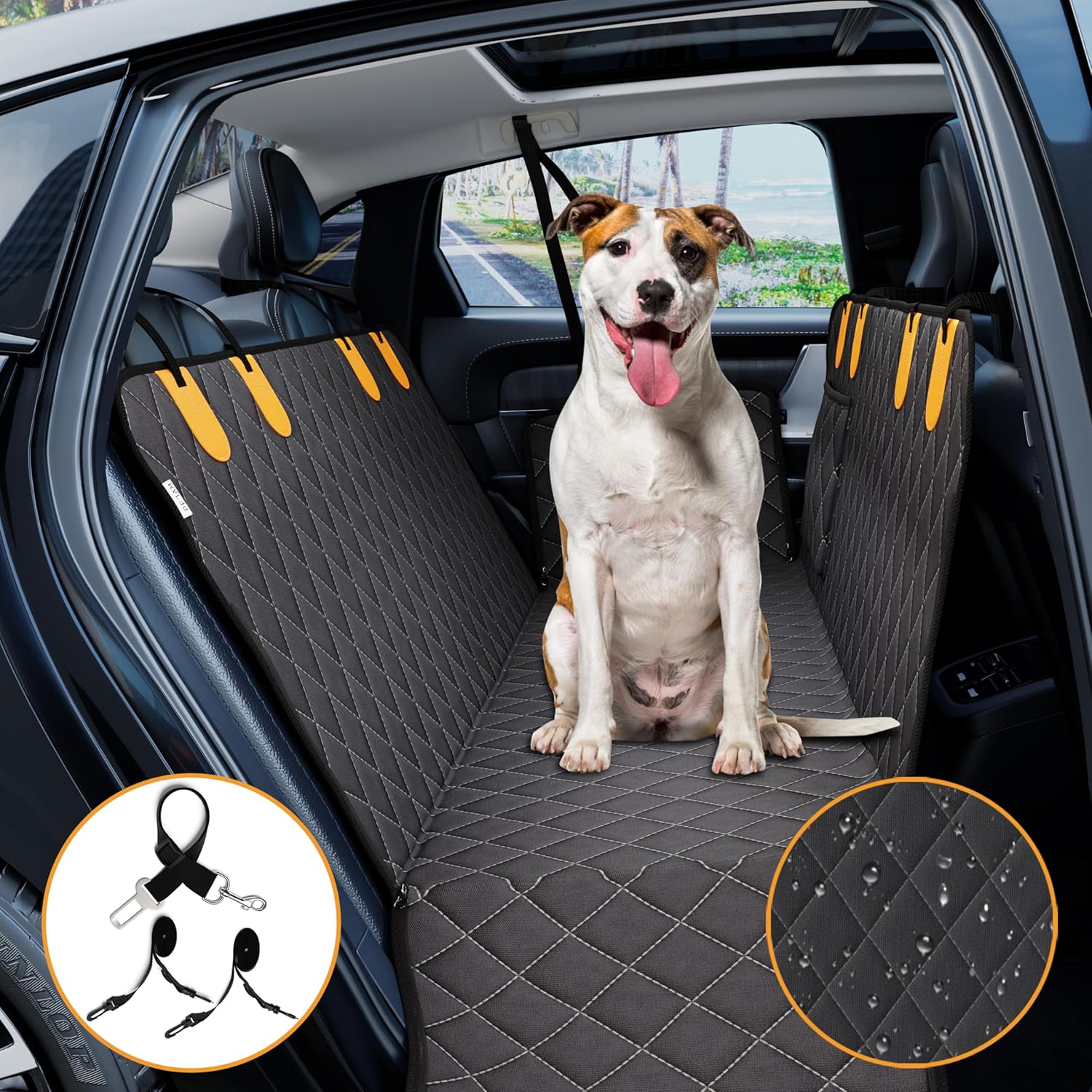 Housse de Siège Voiture pour Chien – 137x147 cm Imperméable avec Rabats Latéraux thumbnail 2