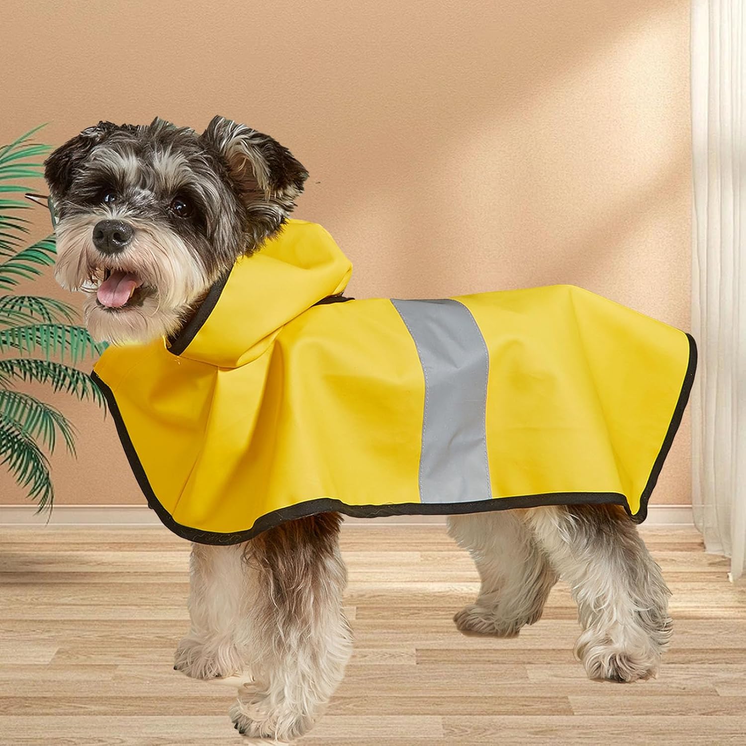 Imperméable pour Chien – Poncho à Capuche avec Bandes Réfléchissantes pour Grands Chiens thumbnail 3