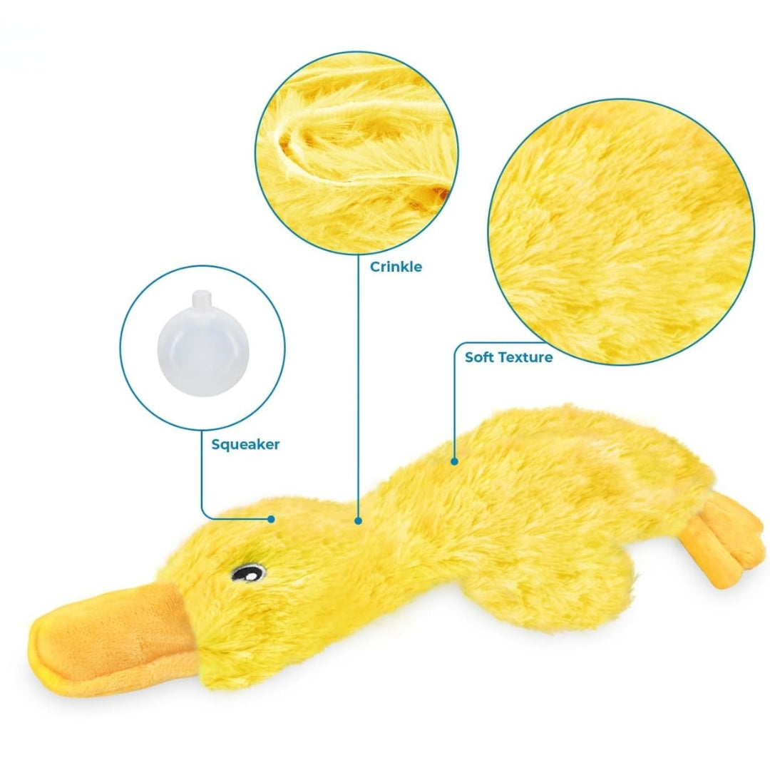 Jouet Canard Crinkle pour Chien – Peluche Sonore Sans Rembourrage thumbnail 2