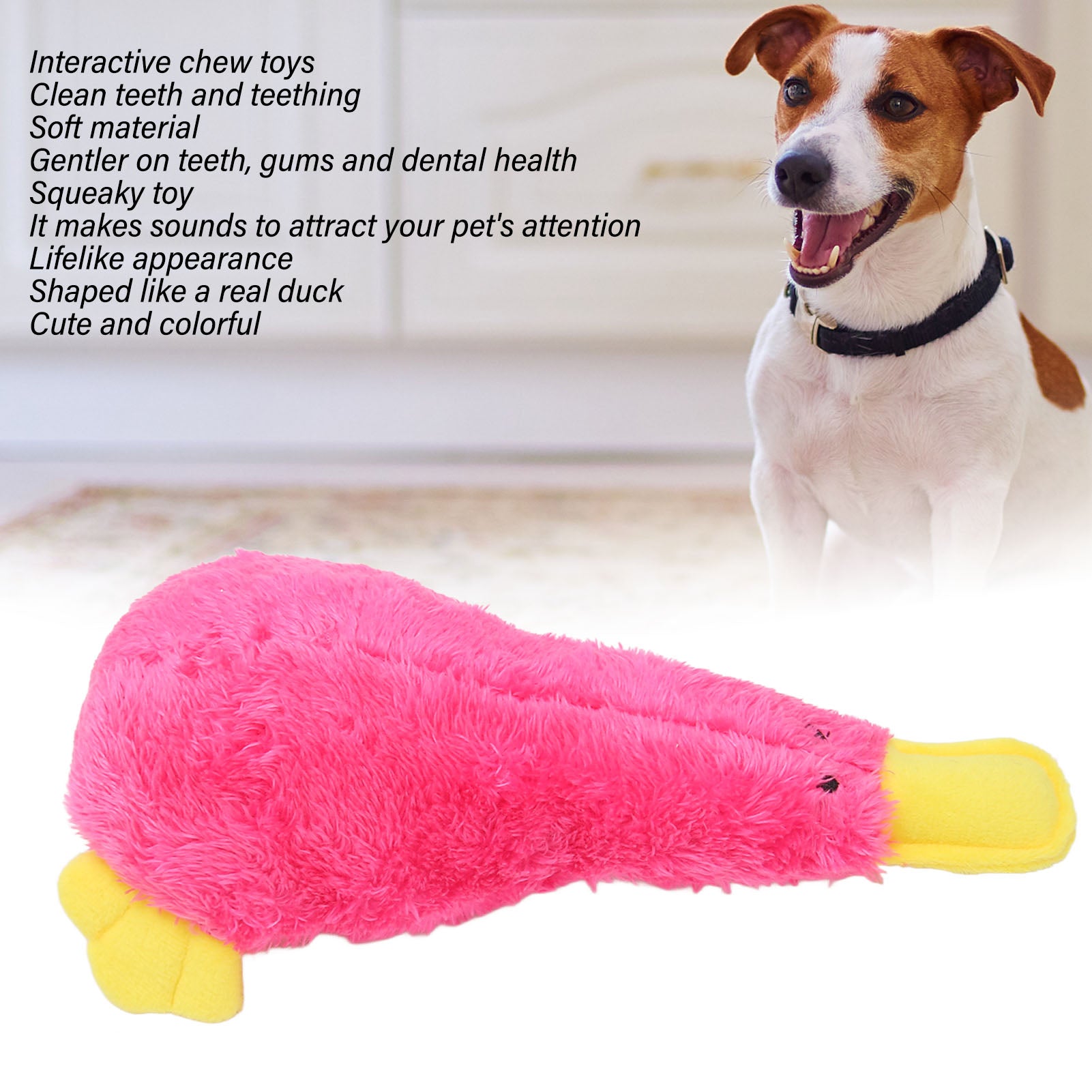 Jouet pour chien en peluche grinçante - Forme de canard thumbnail 5