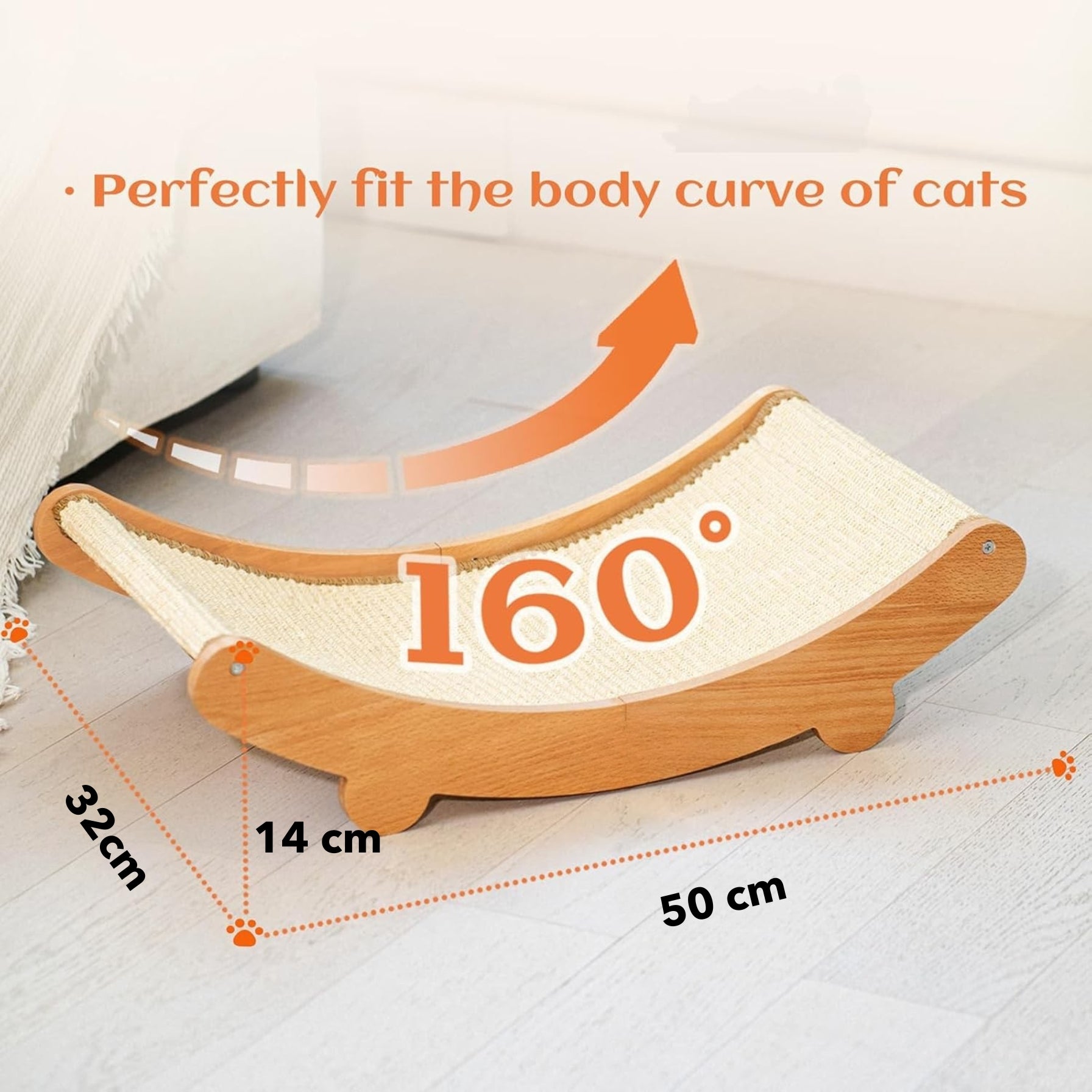 Lit Griffoir en Sisal – Hamac & Surface à Griffer pour Chats thumbnail 4