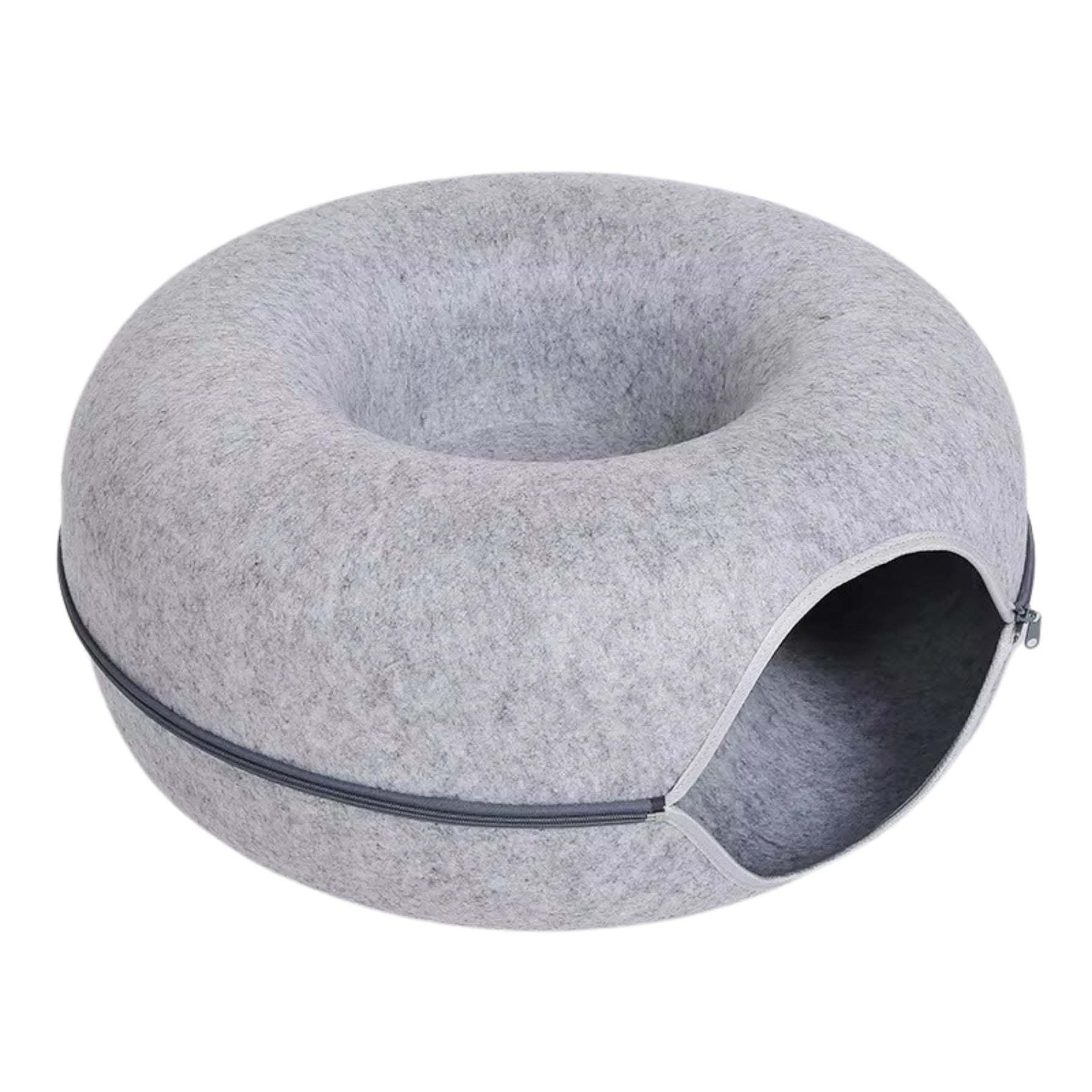 Lit tunnel pour chat – Niche en forme de donut résistante aux rayures, pliable et lavable thumbnail 5