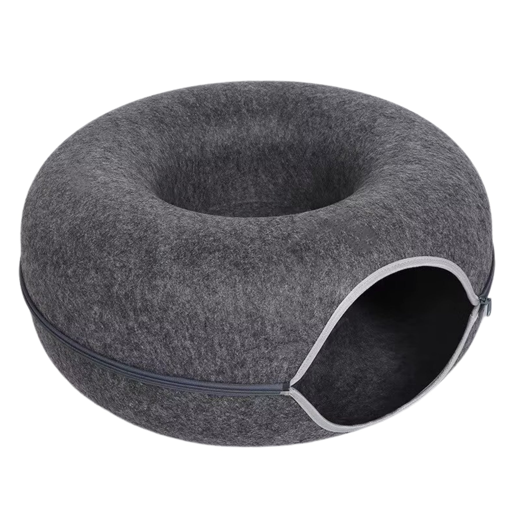 Lit tunnel pour chat – Niche en forme de donut résistante aux rayures, pliable et lavable thumbnail 6
