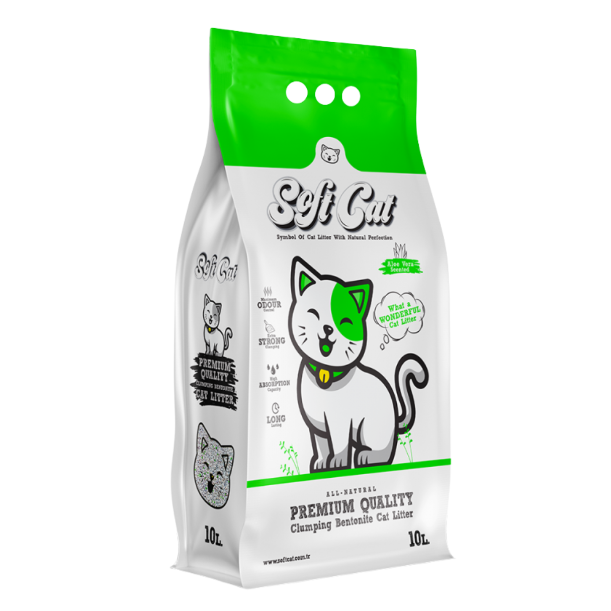 Litière Agglomérante Soft Cat – 5L / 10L (Savon de Marseille / Lavande / Aloe Vera) thumbnail 2