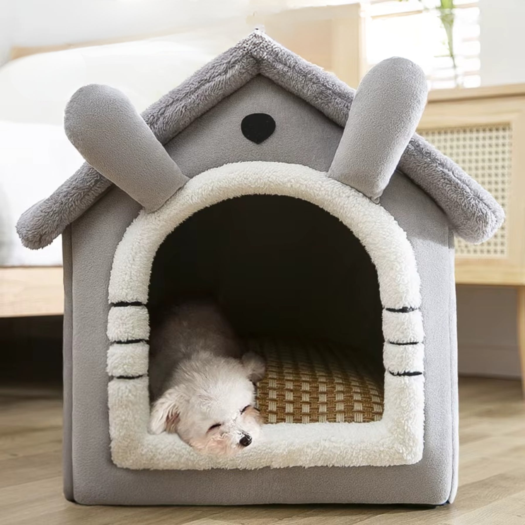 Maison d'intérieur pour chien – Lit chaud pour petits chiens et chats thumbnail 3