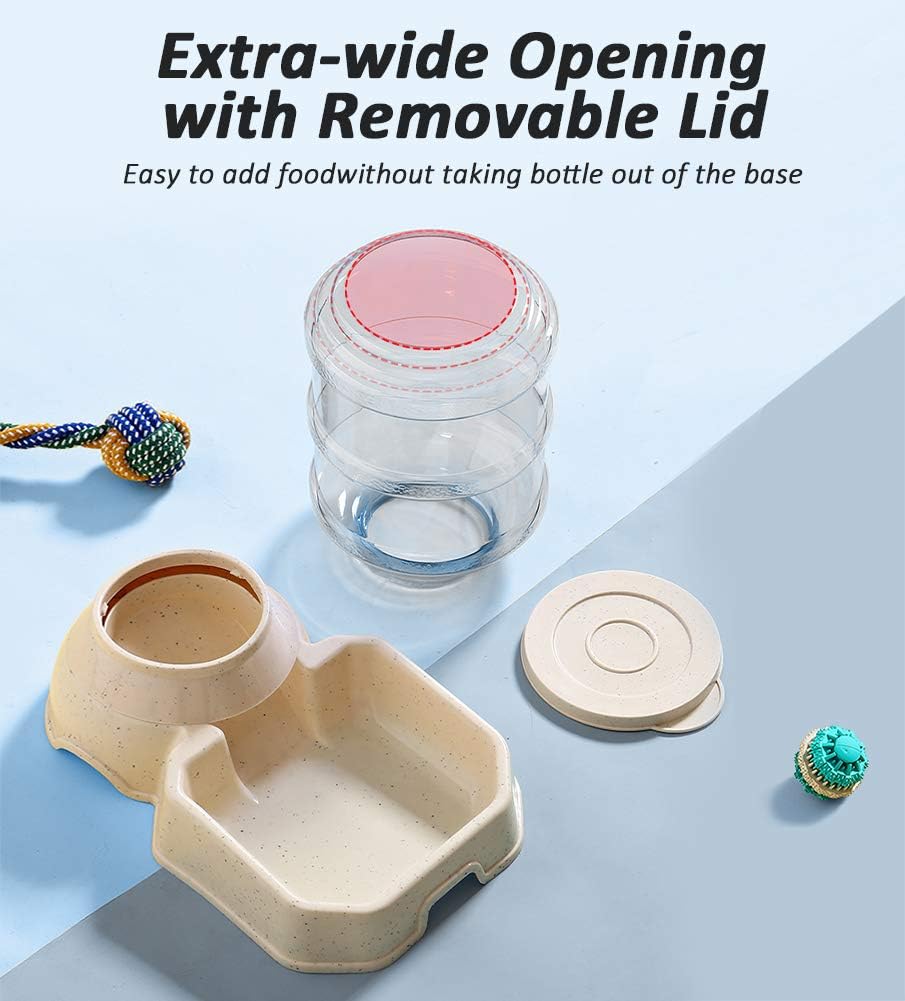 Mangeoire Automatique pour Chat et Chien - Ensemble Distributeur de Nourriture et d'Eau avec Recharge par Gravité thumbnail 3