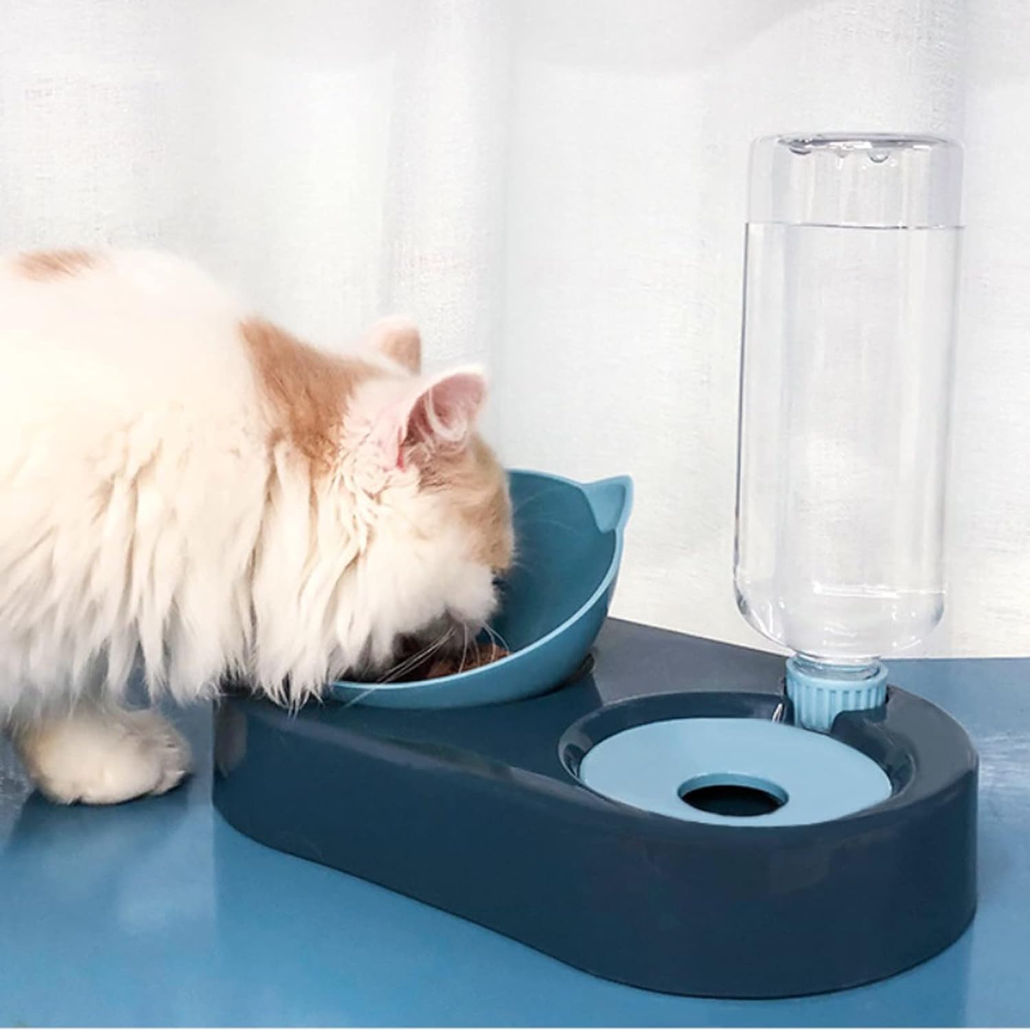 Mangeoire Automatique pour Chat et Chien - Gamelle Inclinée avec Distributeur d'Eau thumbnail 2