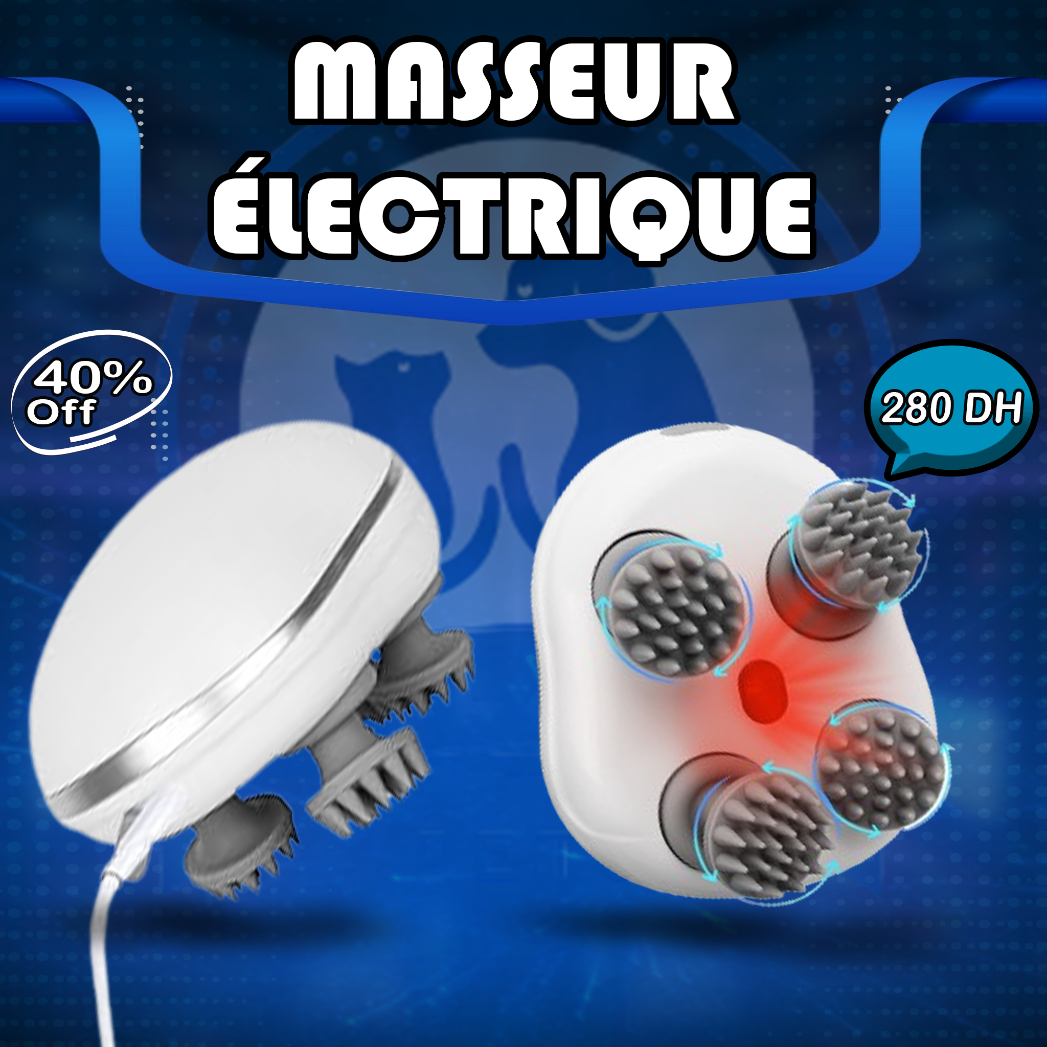 Masseur Électrique pour Chiens et Chats - 2