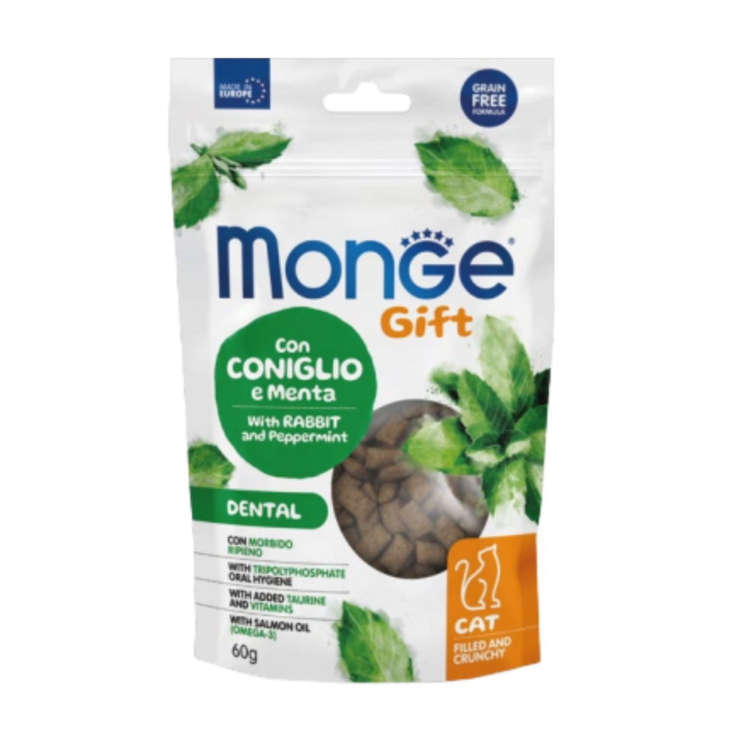 Monge Gift Friandises Dentaires Croquantes Chat – Lapin & Menthe