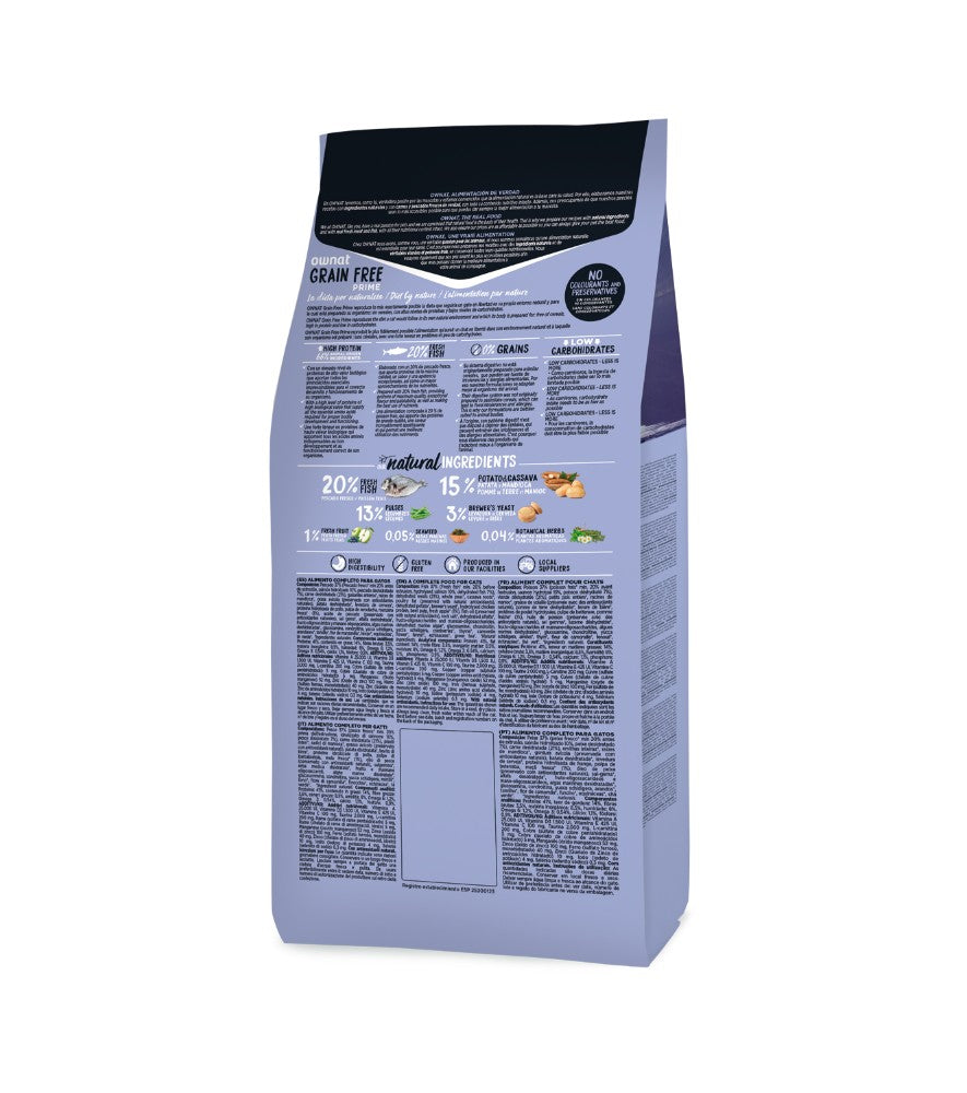 OWNAT Grain Free PRIME STERILIZED FISH - Pour chats adultes stérilisés (3 kg) thumbnail 2