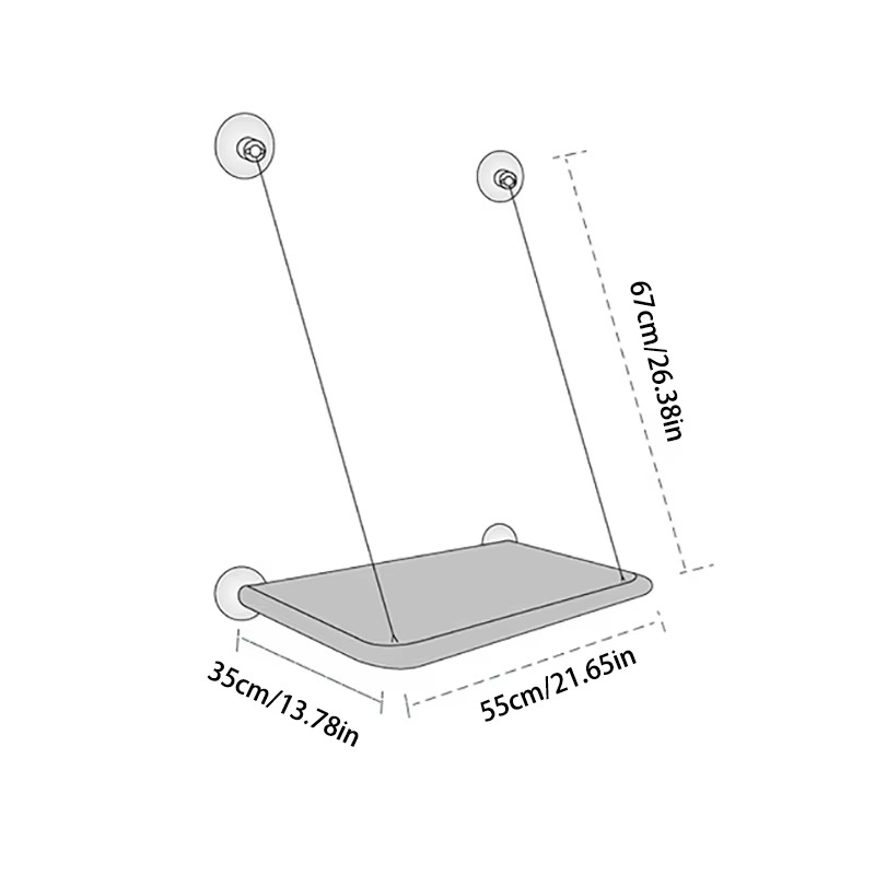 Perchoir pour fenêtre pour chat – Hamac à ventouse pour bronzer, solide et facile à installer thumbnail 4