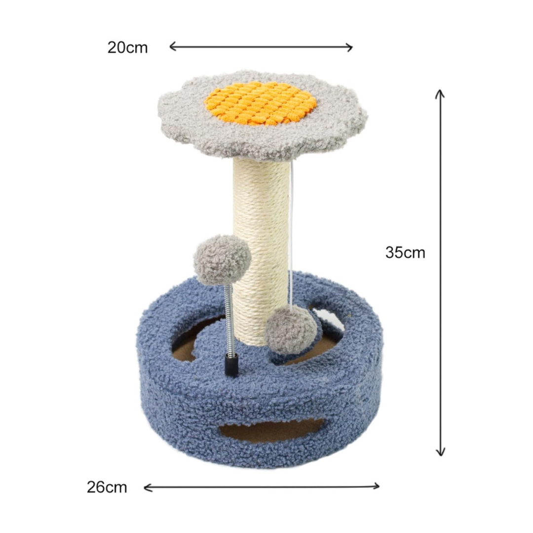 Petit arbre à chat tour – Griffoirs, plateforme de saut et balle de jeu thumbnail 6
