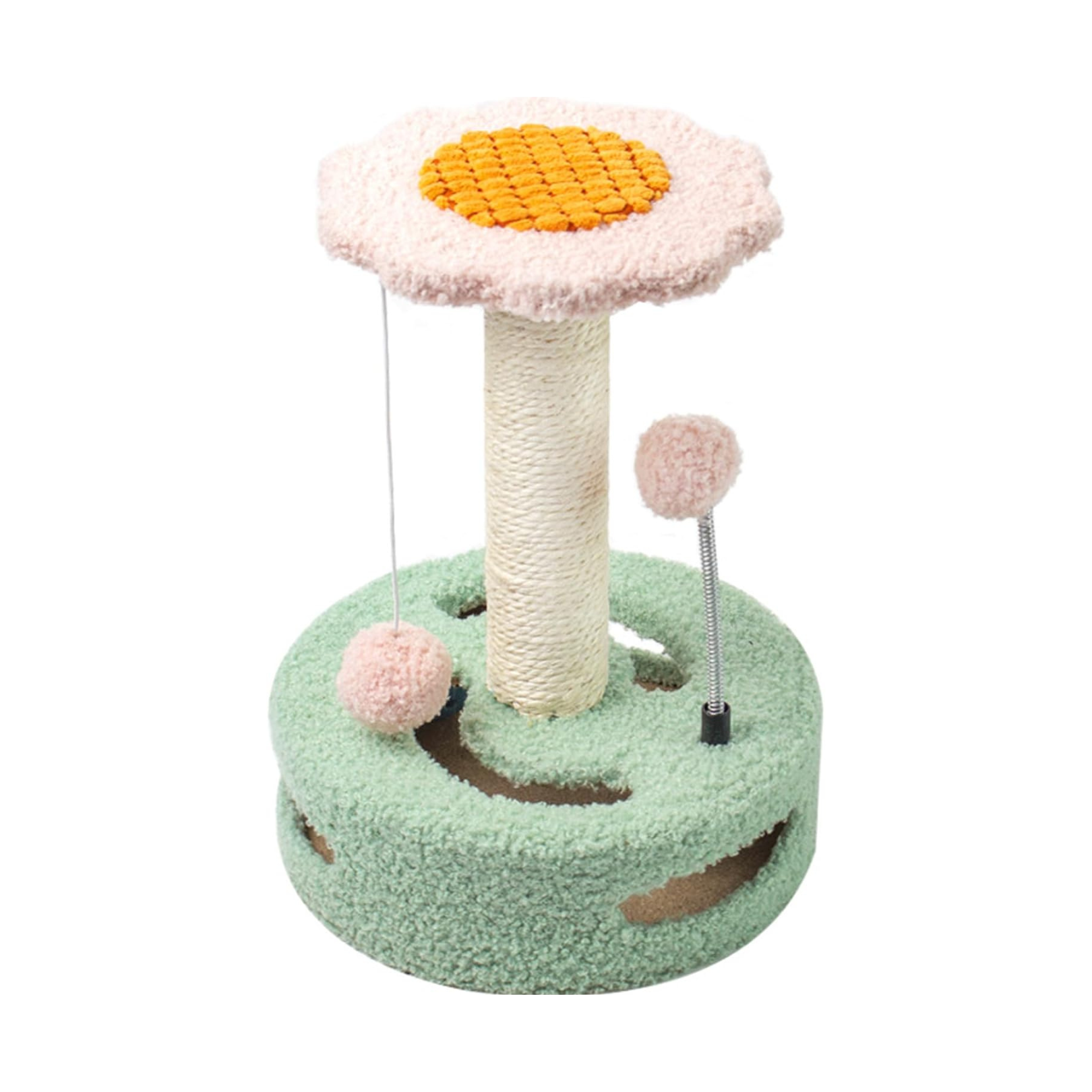 Petit arbre à chat tour – Griffoirs, plateforme de saut et balle de jeu thumbnail 9