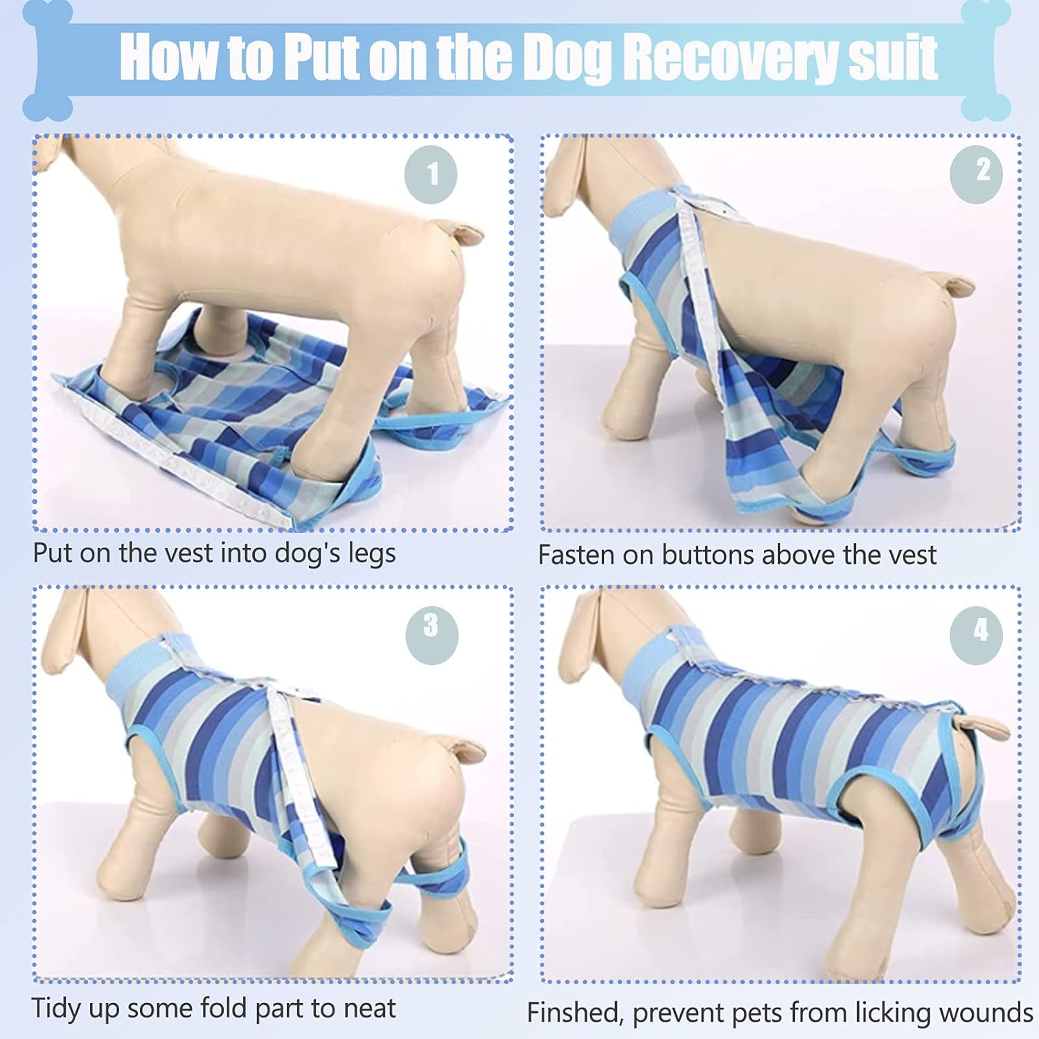 Combinaison de Récupération pour Chien – Post-Opératoire thumbnail 3