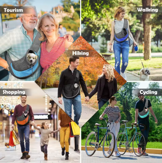 Sac à bandoulière respirant Galaxy Pets™ – Pour chiens et chats  thumbnail 4