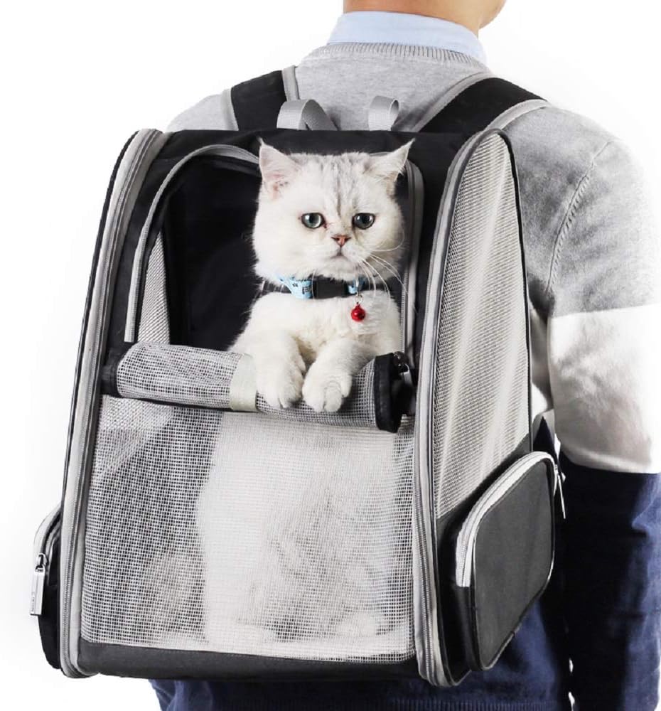 Sac à Dos Transport pour Animaux – Bulle Extensible & Aéré thumbnail 4