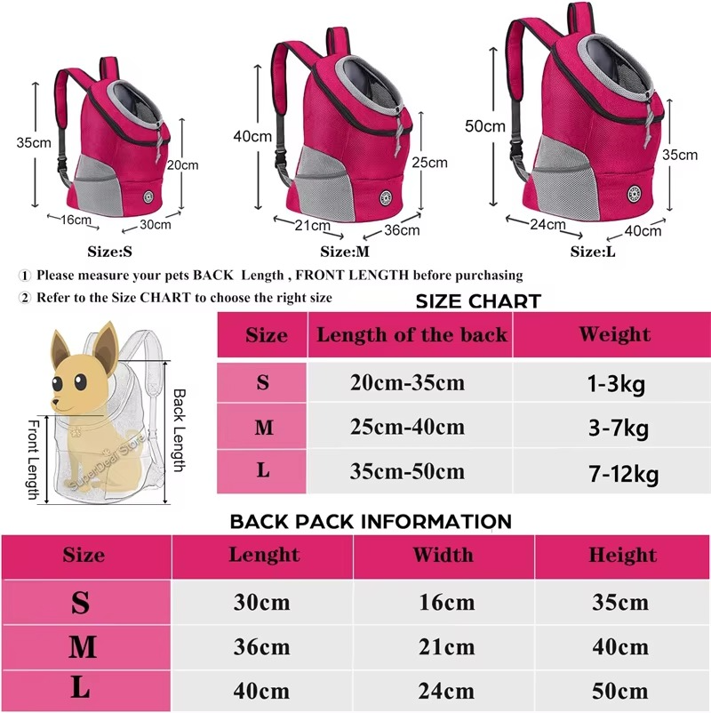 Sac pour Chien – Transport Confortable & Mains Libres pour Petits et Moyens Chiens thumbnail 4