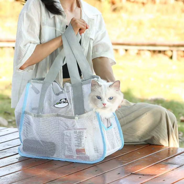 Sac de Transport Respirant pour Chats – Tote Mesh Léger thumbnail 4