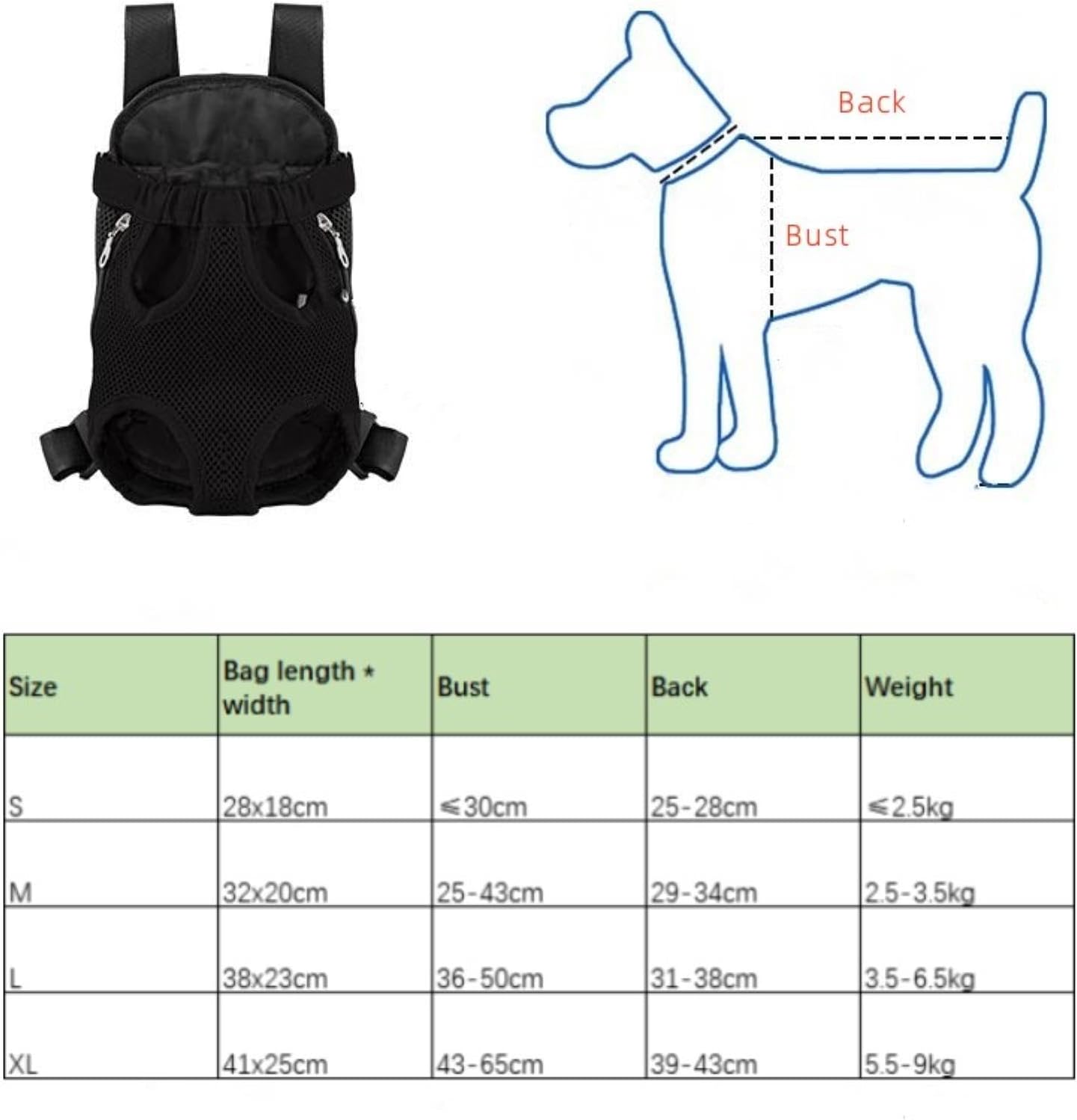 Sac transport pour chats pour et petits chiens  - Sac de voyage confortable et sécurisé thumbnail 4