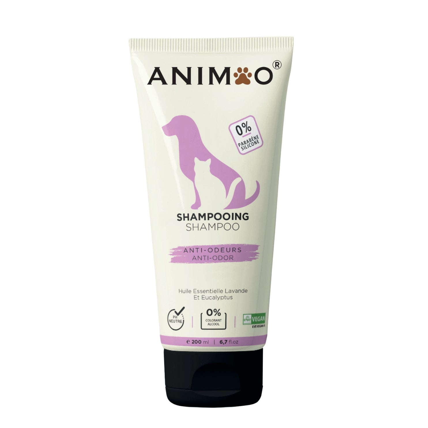 Shampoing Animoo – 200ml (Anti-Odeur / Anti-Démangeaisons / Poils Blancs / Poils Noirs / Tous Types de Poils) thumbnail 3