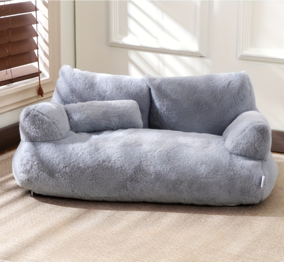 Sofa Apaisant pour Animaux – Lit Douillet en Peluche avec Base Antidérapante thumbnail 2