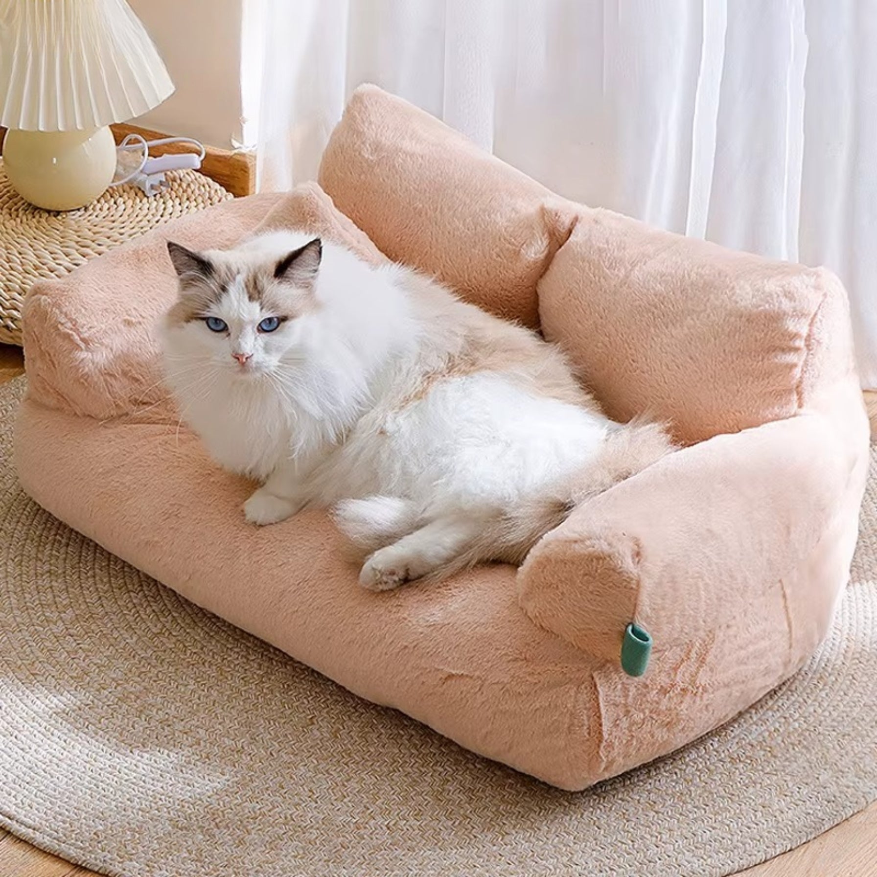 Sofa Apaisant pour Animaux – Lit Douillet en Peluche avec Base Antidérapante thumbnail 3