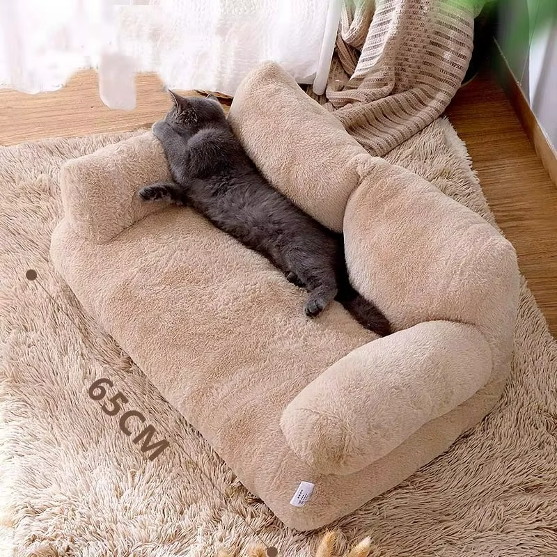 Sofa Apaisant pour Animaux – Lit Douillet en Peluche avec Base Antidérapante thumbnail 4