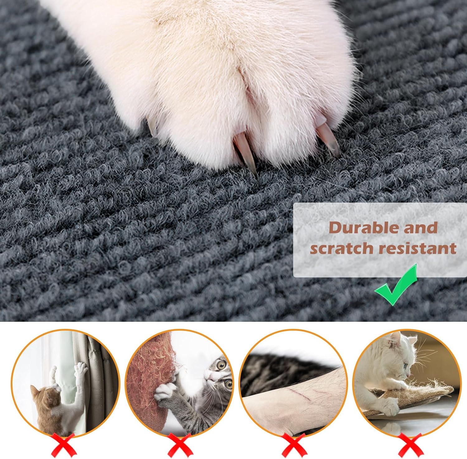 Tapis Griffoir Auto-Adhésif pour Chat – Protection Meubles thumbnail 3