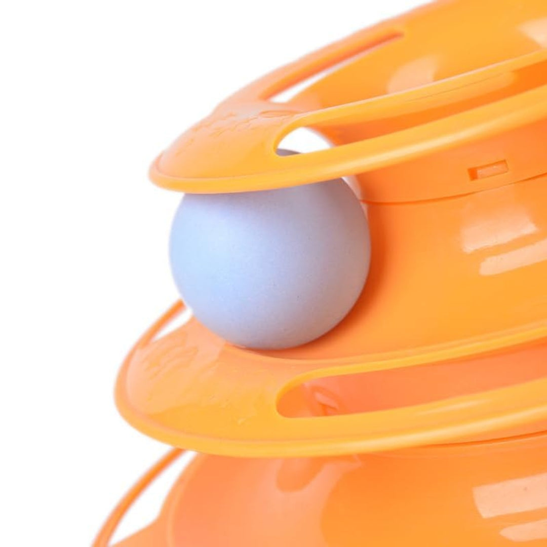 Tour de Jeu pour Chat – Piste à 3 Niveaux avec Boules Tournantes - 2