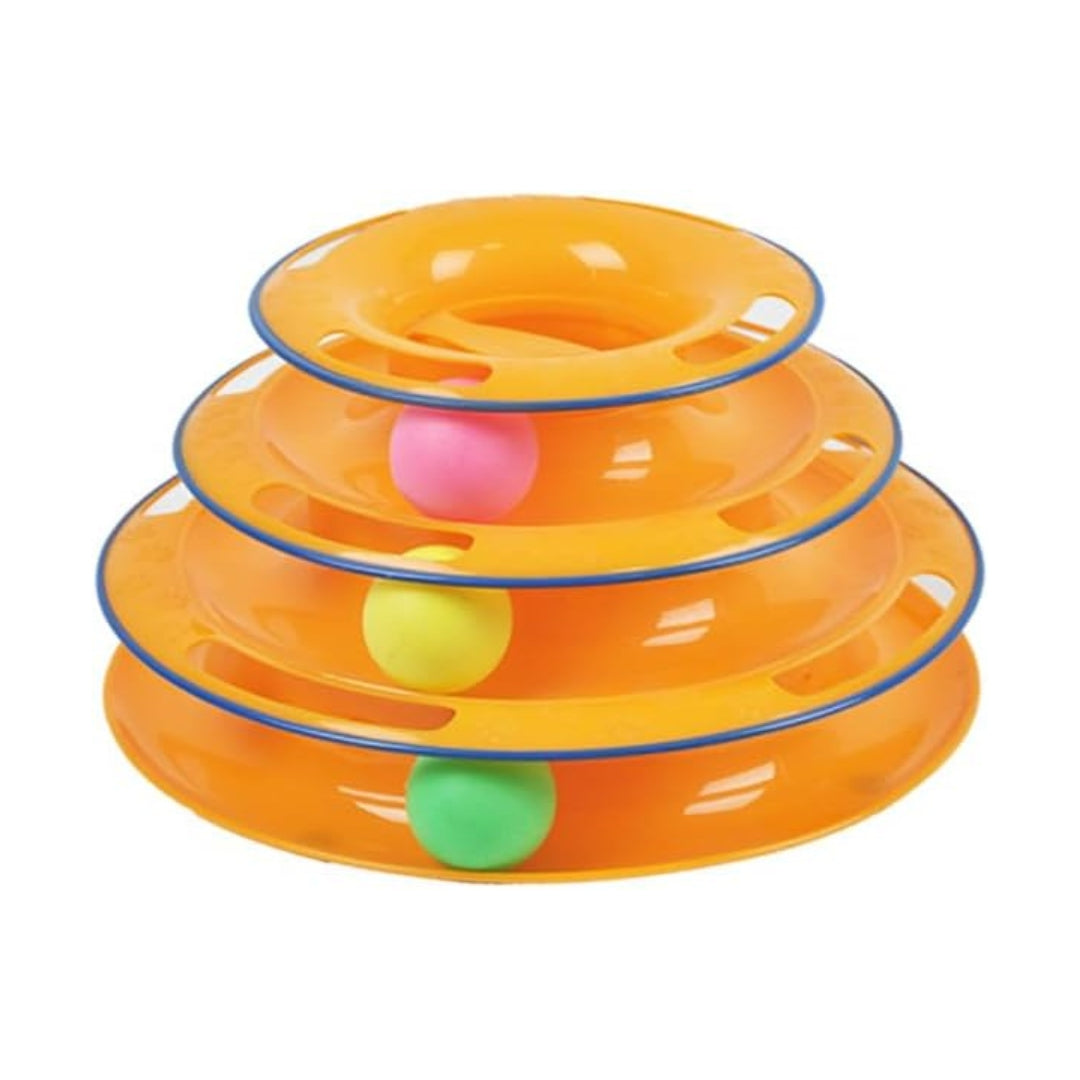 Tour de Jeu pour Chat – Piste à 3 Niveaux avec Boules Tournantes thumbnail 3