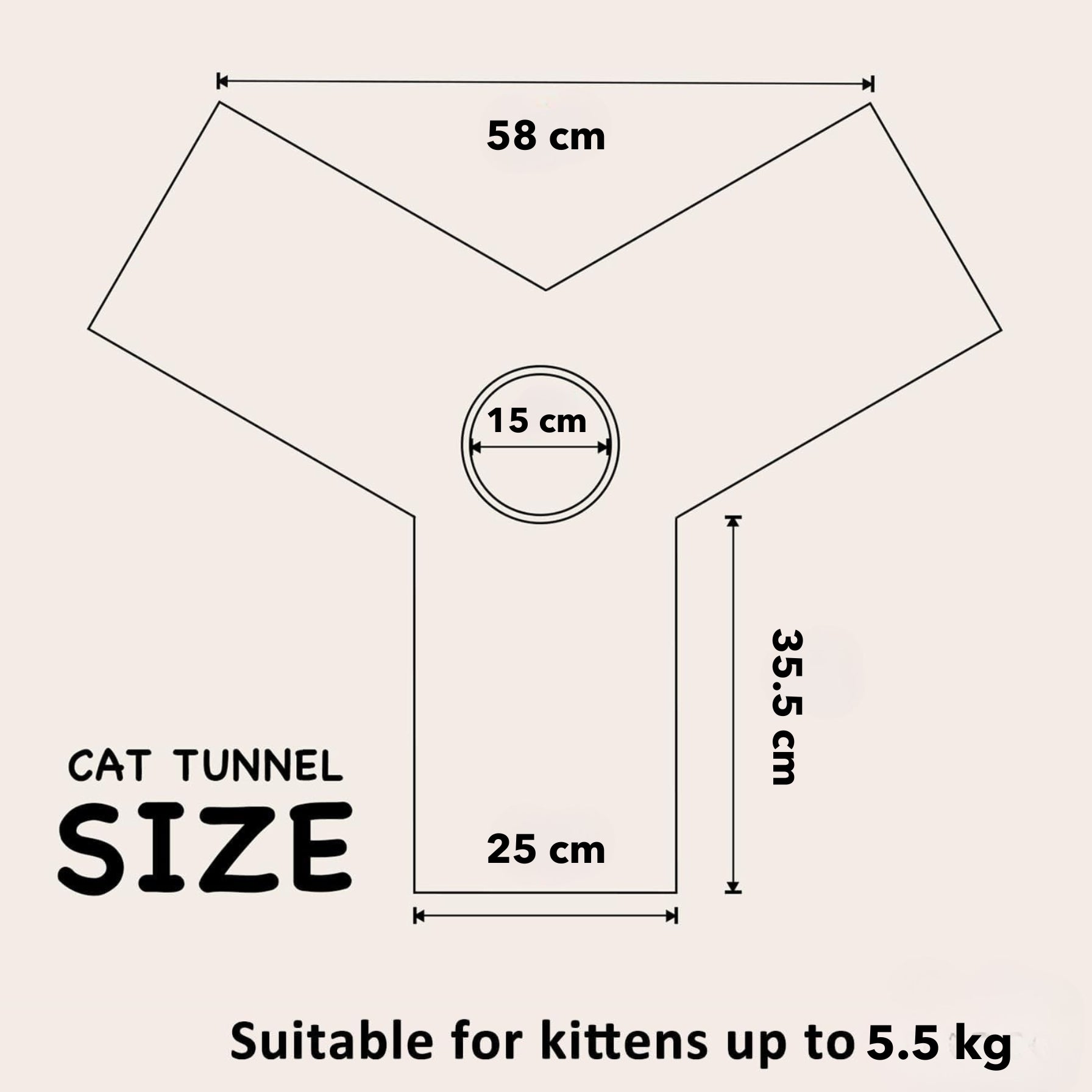 Tunnel pliable à 3 voies pour chat – Tube de jeu interactif avec jouet à balle suspendu thumbnail 4