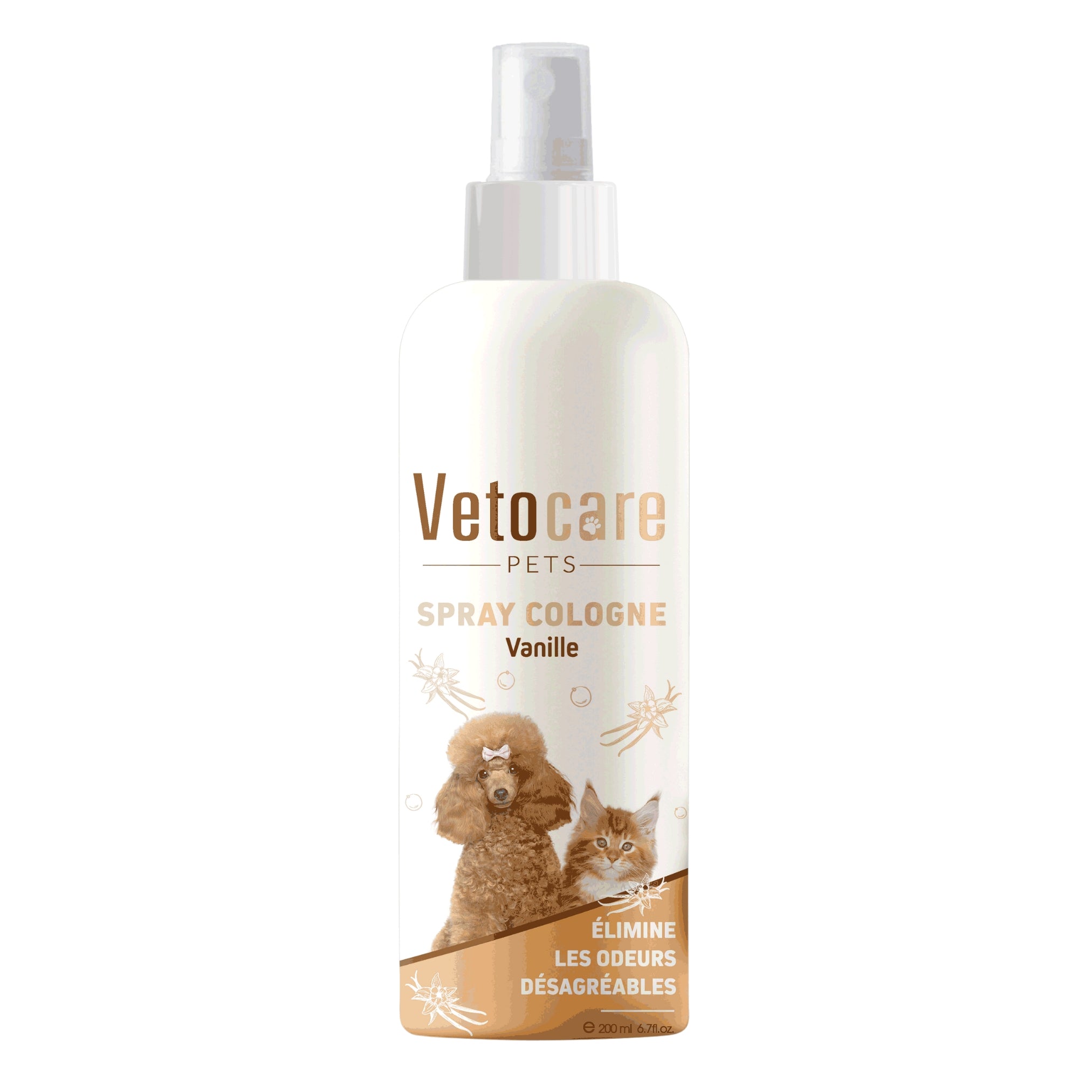 Eau de Cologne en spray 200 ml – Vetocare Pets (Pêche / Vanille / Pomme) thumbnail 3