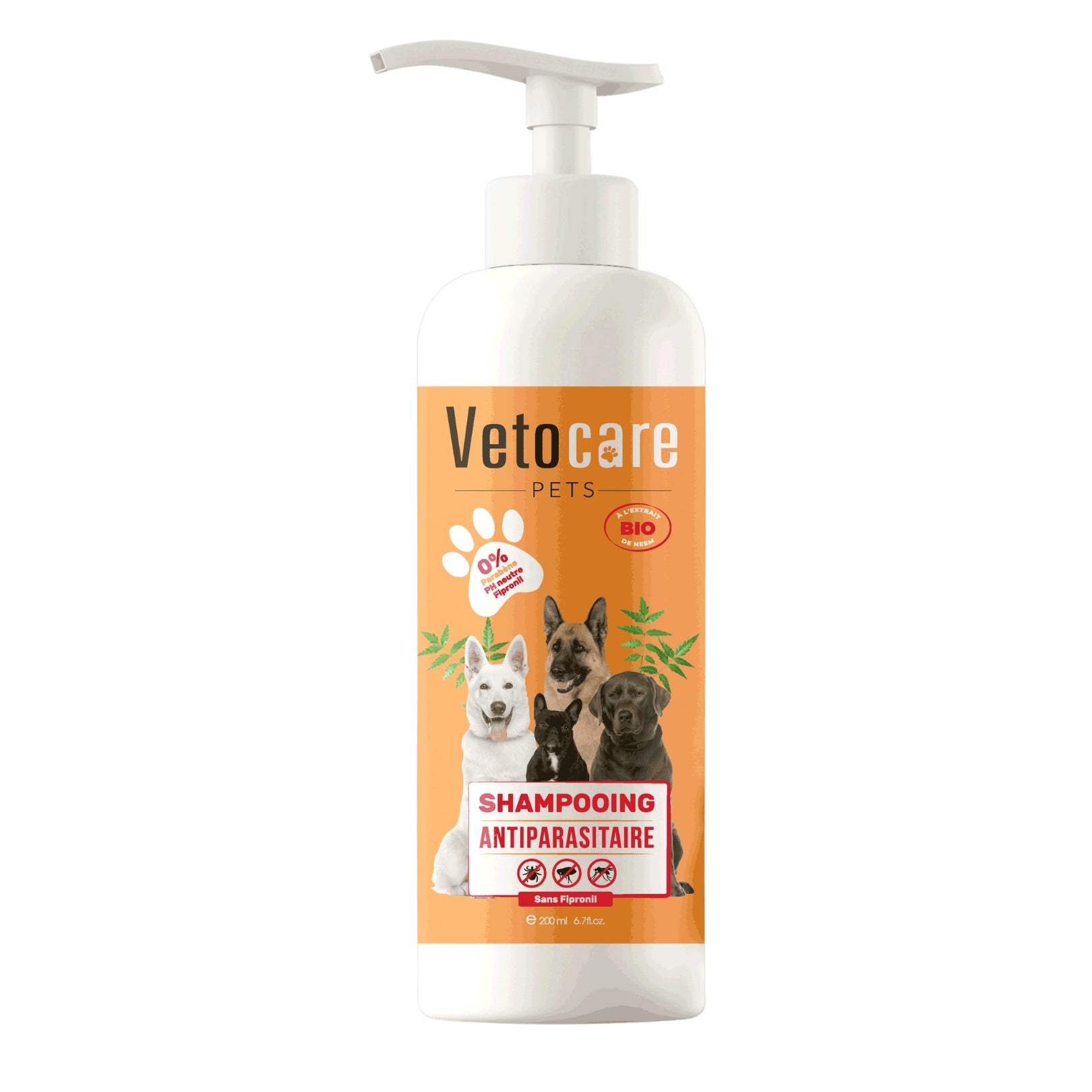 Shampoing Chien Vetocare – 200ml (Nourrissant / Poils Noirs / Poils Blancs) thumbnail 4