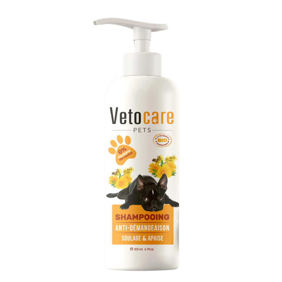 Shampoing Chien Vetocare – 200ml (Nourrissant / Poils Noirs / Poils Blancs) thumbnail 5