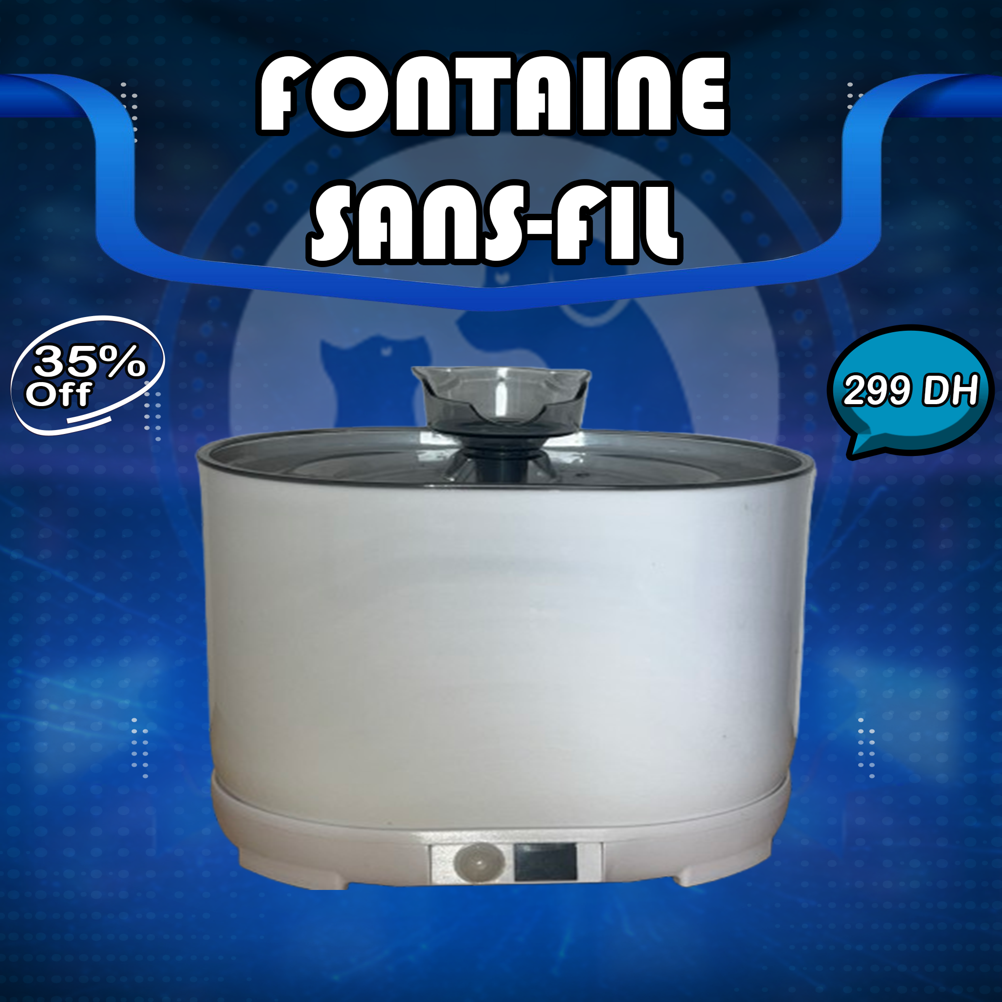 🐾 Fontaine sans fil avec détecteur de mouvement thumbnail 4